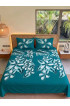 Hand Painted Rayon Bedsheet Set King Size Hand Painted Rayon Bedsheet Set King Size